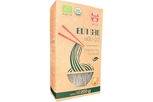 THE SILK ROAD A GLOBAL TASTING EXPERIENCE Organic Vermicelli Rice Noodles, Authentic Vietnamese Rice Noodles for Vermicelli Noodle Bowl, Salad, Soup, Stir Fry, Hot Pot, Spring Rolls | USDA Organic, Vegan, Gluten-Free, | 7 oz 1 Pack