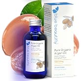 Blue Beautifly USDA Certified Organic Argan Oil for Skin &amp; Hair, 2 fl oz | Virgin, Unrefined, and Non-Deodorized to Retain All Essential Fatty Acids. Restores Skin Elasticity, Strengthens Hair Strands