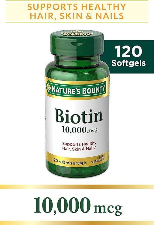 Amazon Com Nature S Bounty Biotin Supplement Supports Healthy