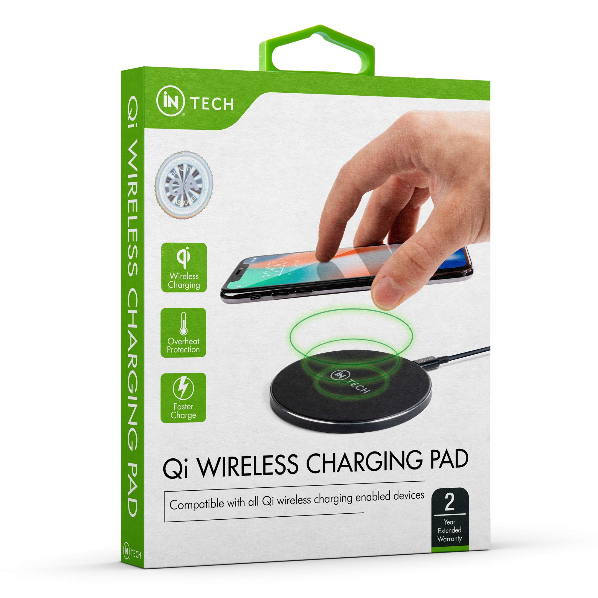 iN TECH Wireless Charging Pad Qi-Certified 5W Wireless Charger Compatible with iPhone 11, 11 Pro, 11 Pro Max, Xs Max, XR, XS, X, Galaxy S20/S20+/S10/S9/S8, Note 10 for All Qi-Enabled Phones