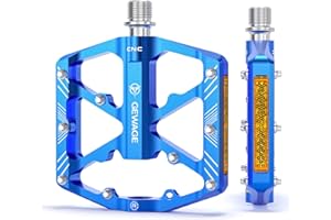 GEWAGE Bike Pedals 9/16 Inch - Bicycle Pedals with Reflectors - 3 Sealed Bearings MTB Pedals Wide Platform Pedals for Mountain Bike, BMX, Road Bike Pedals