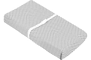 Kushies Baby Contour Change Pad Cover Ultra Soft 100% Cotton Flannel, Made in Canada, Grey Lattice