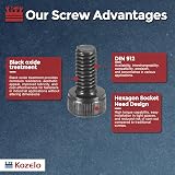 Kozelo M4-0.7 x 8mm Socket Head Cap Screws 50pc Alloy Steel Black Oxide view 3