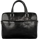 Time Resistance Leather Briefcase - Italian Handmade Leather Laptop Bag - Briefcase for Men and Women - Computer Bag