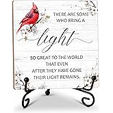 Remembrance Desk Decor, Sympathy Gifts for Family Loss Of Loved One, There Are Some Who Bring A Light Tabletop Sign for Home Office Bedroom, Memorial Wood Plaque With Iron Stand -24