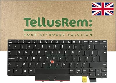 TellusRem UK Non-Backlit Keyboard for Lenovo Thinkpad T470 T480