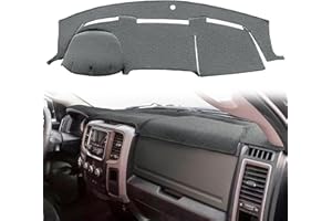 Yiz Dash Cover Mat Custom Fit for Dodge Ram 1500 2009-2018, Ram 1500 Classic 2019-2024,Ram 2500 3500 2010-2018, Ram 4500 5500 2011-2018 Dashboard Cover Pad Carpet Protector (11-18 Dark Gray) J17