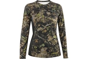 Hartena Women's Camo Hunting Shirt Long Sleeve UPF 50+ Sun Protection Quick Dry Lightweight Breathable