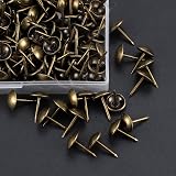 LJHOME 200pcs Antique Bronze Upholstery Tacks Decorative Thumb Tack Pins view 5