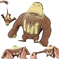 YJHWLF Stretchy Glue-Sand Filled Rubber Gorilla, Latex Gorilla Soft Decompression Doll Toy,Squishy Monkey Toy, Animal High-Elastic Stretchable, Decompression Toy for Adults and Children (Gorilla--L)