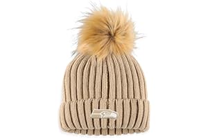 WEAR by Erin Andrews Women's NFL Neutral Cuffed Knit Hat with Pom