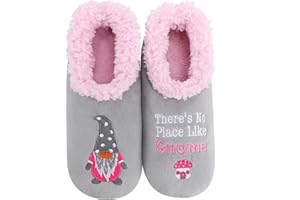 Snoozies Pairable Slipper Socks - Funny House Slippers for Women, Non-Slip Fuzzy Slipper Socks