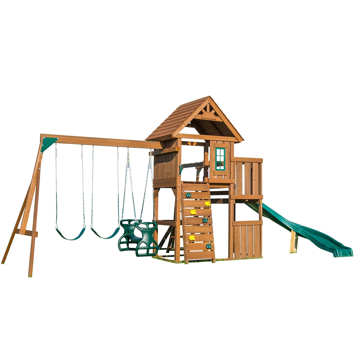 SwingNSlide PB 8272 Cedar Brook Play Set with Two Swings