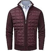 VtuAOL Men's Cardigan Sweaters Casual Full Zip Sweaters Knitted Cardigan with Pockets