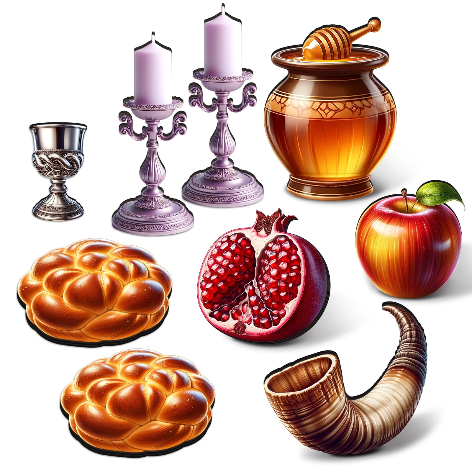 Photo 1 of Wonderjune 9 Pcs Rosh Hashanah Decorations Wooden Play Food Toy Set Jewish Food Educational Learning Toy Nice Judaica Jewish New Year Gift for Boys Girls