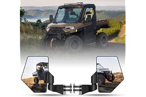 Upgraded Ranger Side Mirrors Door Mounted, Esploratori UTV Side Mirrors 7.95" x 5.7" for Full-Door Polaris Ranger Compatible With 2018-24 Polaris Ranger CREW SP XP 570 1000 2019-24 Commercial Pro XD