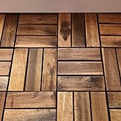 Gartenfreude Terrassenfliesen Holzfliesen Bodenfliesen aus Akazienholz