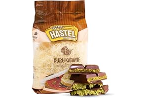 HASTEL Premium Dried Kataifi Shredded Fillo Dough 1.1 lb (500 gr) Perfect for Viral Dubai Chocolate Bar Pistachio Kunafa Knafeh Phyllo Dough for Pastries Milky Desserts Pastry Kadayif Crispy Noodles
