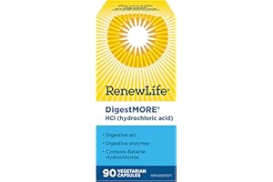 Renew Life DigestMore with HCL, Digestive Enzyme, 90 Count