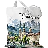 Sitsink Europe Travel Souvenirs Gifts Tote Bags Reusable Grocery Bags London Paris Switzerland Gifts for Women
