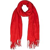 KorhLeoh Winter Scarf for Women Warm Solid Color Soft Scarves Pashmina Shawl Wraps