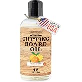 Cutting Board Oil 12 oz, Food Grade Mineral Oil Added Orange Lemon Scent | Mineral Oil for Wood Cutting Boards, Butcher Block