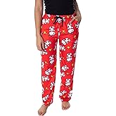 Peanuts Women's Snoopy And Woodstock Allover Print Smooth Touch Fleece Sleep Bottoms Lounge Pajama Pants