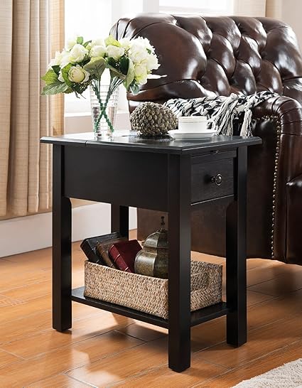 Amazon Com One Source Living Side Table With Charging Station In