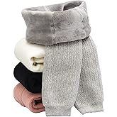 Toddler Baby Girls Winter Fleece Lined Leggings Knit Thick Warm Full Length Tights Basic Velvet Pants