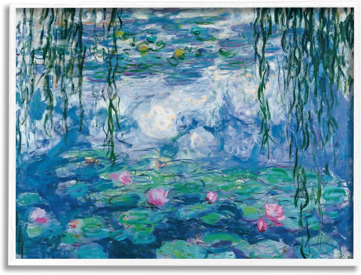 Paintings - Stupell Industries Classic Water Lilies Painting Monet Pond Detail, Design by Claude Monet