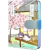 KetA Cute Kawaii Pocket Notebooks, Small Notebook for Purse, Japanese Stationery, Pocket Journal, Small Journal, Mini Notebook, &ldquo;Listening to the Sakura Petal Shower&rdquo;