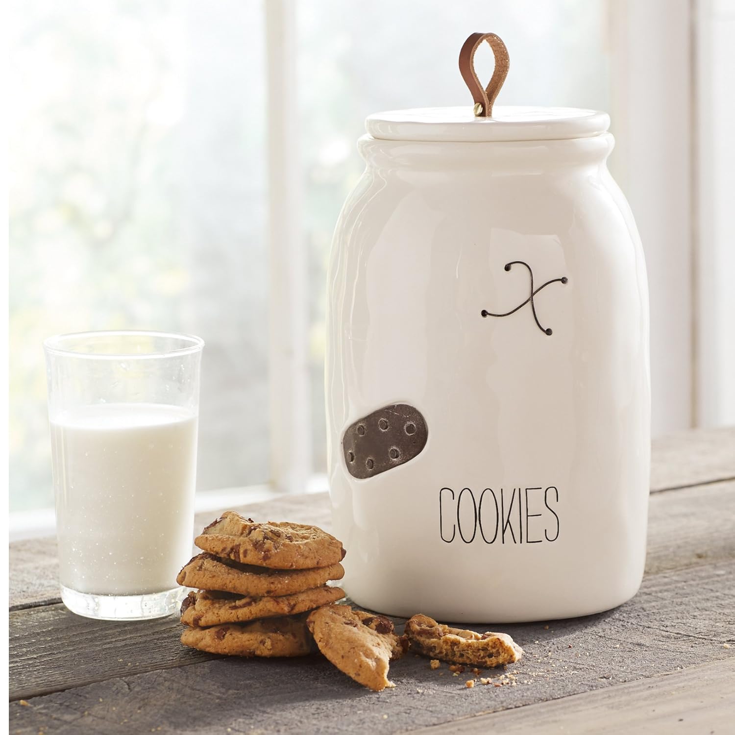 Mud Pie Circa Vintage Inspired Farmhouse Cookie Jar Set