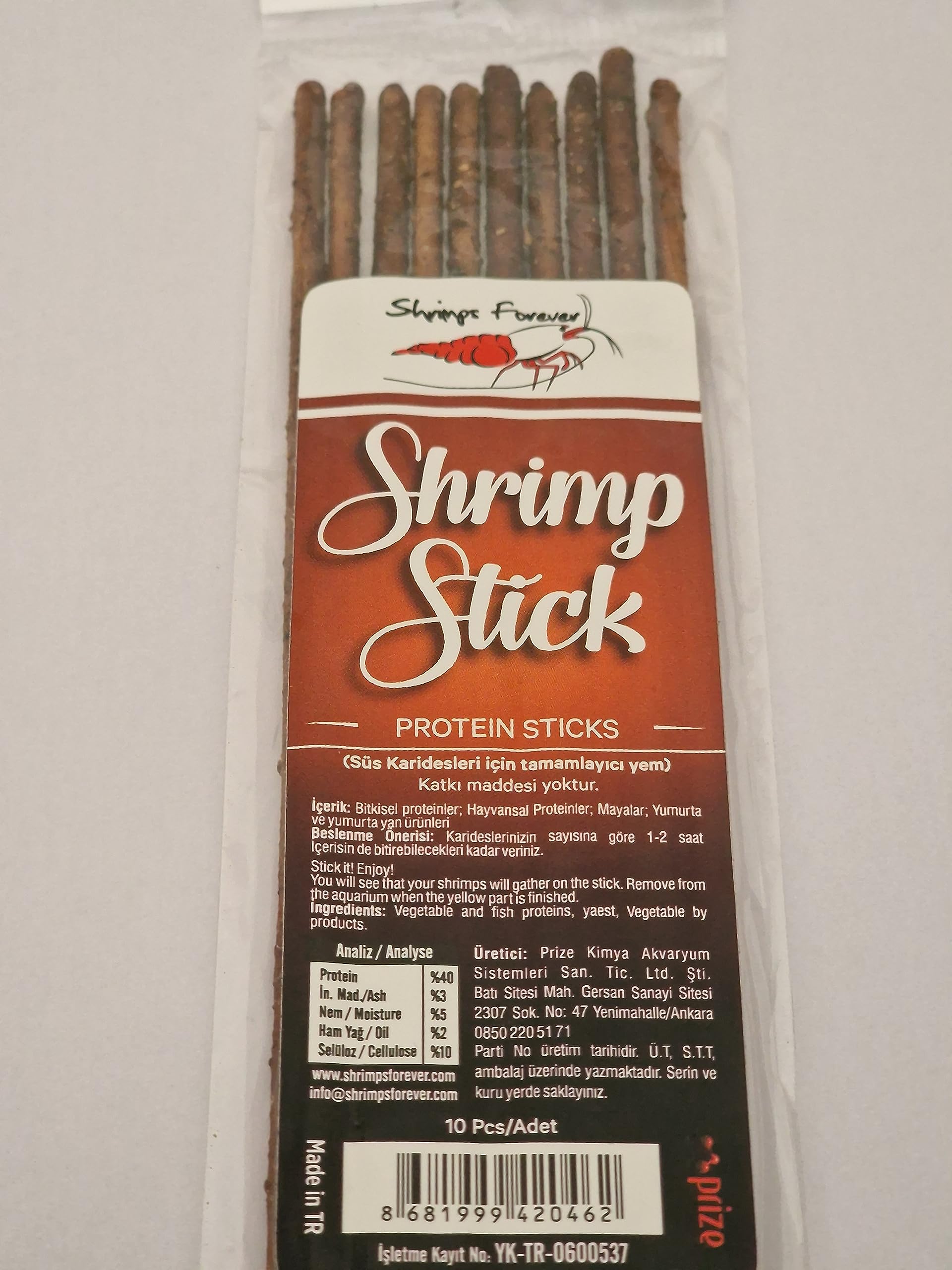 Shrimp/Fish Lollies Protein - Shrimps Forever, 100% pure natural ingredients, Healthy snack for your shrimp and fish.