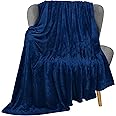 Utopia Bedding Fleece Blanket Throw Size Navy 300GSM Luxury Anti-Static Fuzzy Soft Microfiber Blanket for Couch, Sofa and Bed (60x50 Inch)