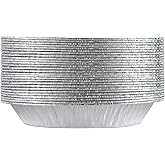 9" Pie Pans [10 Pack] - Heavy Duty Standard-Sized Disposable Aluminum Foil Pie Tins for Baking and Serving