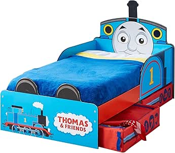 Thomas el Tanque Motor – Cama Infantil con cajones para Almacenamiento