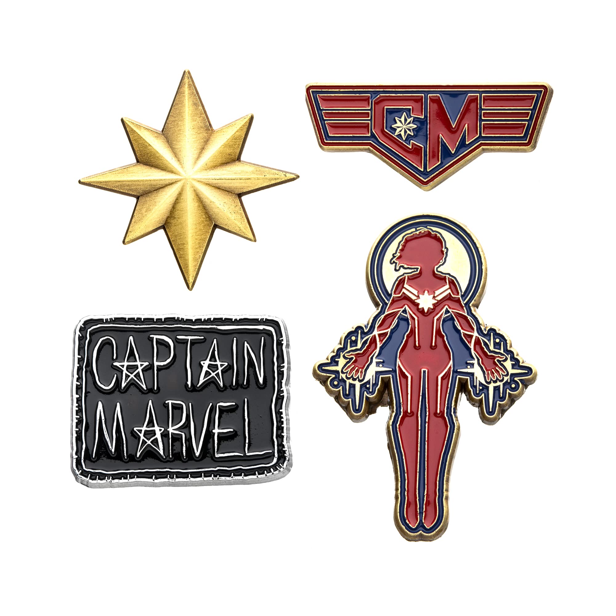 Marvel Collectors Pins 4-Pack Captain Marvel