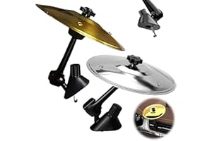 CIGNDINDO 2PCS Stylish Gold And Silver Cymbal for Car Vent, ABS and Alloy Car Crash Cymbal With 360° Rotation For Music Lovers, Durable Chrome-Plated Car Drum Cymbal Air Vent
