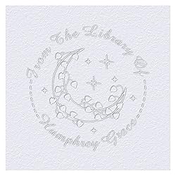 Customized Book Embosser Color Heart Moon Star