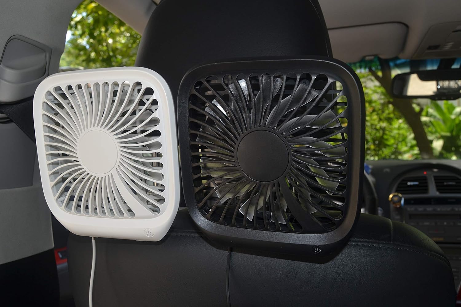 Tougou Electric Backseat Car Fan for Van, Portable Fans USB for Car, 12v Cooling Fan Mini Desk Fan for Kid/Dog/Rear Seat Passenger, Black,Small Personal Fan for Car (Black) (Black)