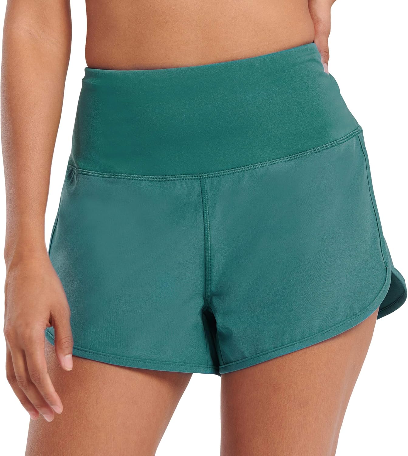 Workout Shorts for Women Active Wear Yoga Running Athletic Shorts Built in Underwear: Clothing