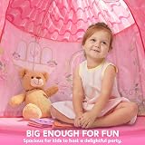 JOYIN Pink Princess Castle Play Tent Kids Pop Up Indoor Outdoor Girls view 3