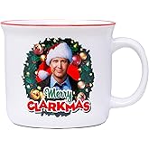 Spoontiques Christmas Vacation Ceramic Camper Mug, 14oz - Microwave & Dishwasher Safe, for Cold & Hot Beverages - Merry Clarkmas