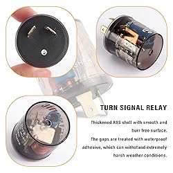 4PCS 12V Flasher Relay,Heavy Duty 2-Pin Turn Signal