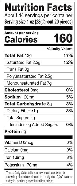 AMAZON BRAND – HAPPY BELLY FANCY WHOLE CASHEWS, ROASTED AND SEA SALTED, 44 OUNCE (PACK OF 1)
