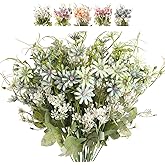Artificial Flowers Wildflowers Silk Daisy Spring Fake Daisies Decoration Summer UV Resistant Colorful Mixed Bundles Faux Greenery Outdoor Plant Stem Filler for Home Decor Indoor Floral Arrangements