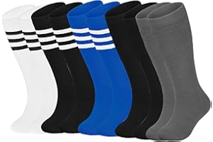ENBAOHUI 3 Pairs Toddler Soccer Socks Kids Soccer Socks Girls Boys Baby Knee Socks Kids Boys Socks Toddler Kids Tube Socks