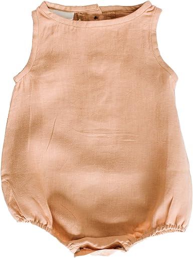 linen baby romper