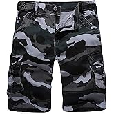 zeetoo Camo Shorts for Men Classic Relaxed Fit Cargo Short Multi-Pocket Outdoor Shorts
