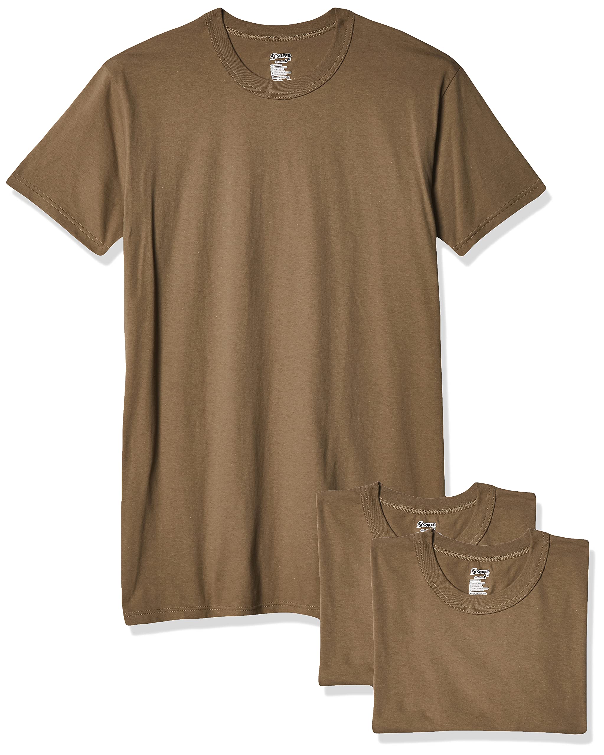 Soffe Men's 3 Pack - 100% Cotton Military